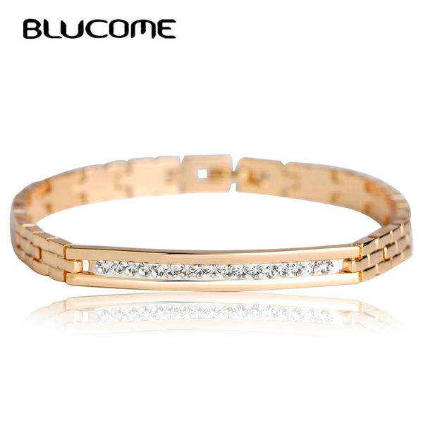 blucome austrian crystal bracelets for women rose gold color link pulseiras female stainless steel bracelets bangles hand chain, Black
blucome austrian crystal bracelets for women rose gold color link pulseiras female stainless steel bracelets bangles hand chain, Black