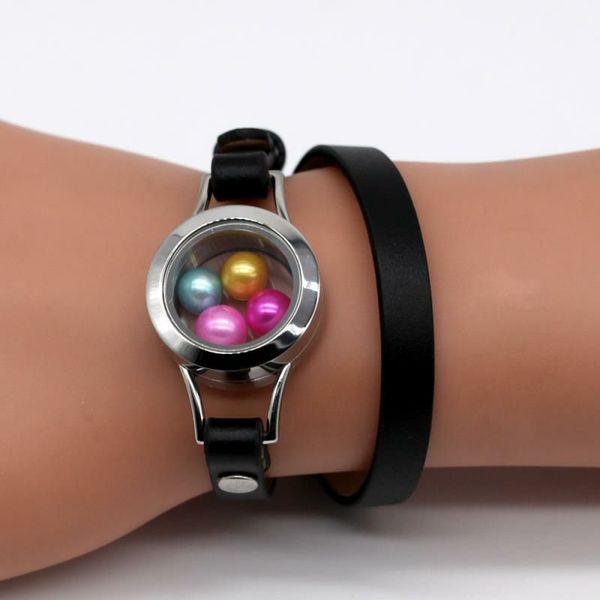 black leather warp lockets bracelet 7 colors stainless steel pearl locket bracelet fit for 6-8mm/3-4mm pearls sl020
black leather warp lockets bracelet 7 colors stainless steel pearl locket bracelet fit for 6-8mm/3-4mm pearls sl020