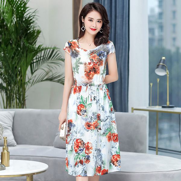 casual dresses summer vestidos 2021 women vintage dress short sleeve o-neck women's elegant printing female, Black;gray
casual dresses summer vestidos 2021 women vintage dress short sleeve o-neck women's elegant printing female, Black;gray