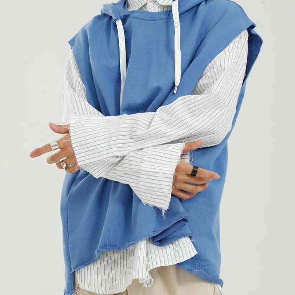 men's hoodies & sweatshirts male women couple waistcoat streetwear vintage fashion loose hoodie sleeveless hooded vest sweatshirt, Black
men's hoodies & sweatshirts male women couple waistcoat streetwear vintage fashion loose hoodie sleeveless hooded vest sweatshirt, Black