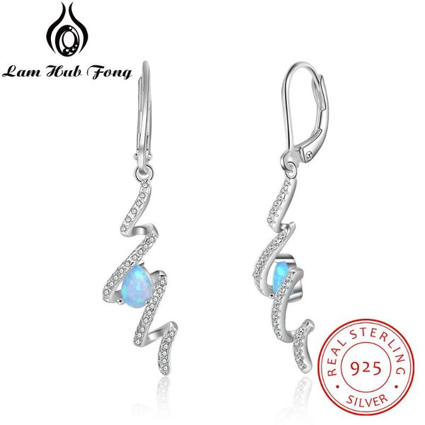 925 sterling silver blue opal drop earrings with cubic zirconia ribbon shape twist earrings for women fine jewelry(lam hub fong
925 sterling silver blue opal drop earrings with cubic zirconia ribbon shape twist earrings for women fine jewelry(lam hub fong