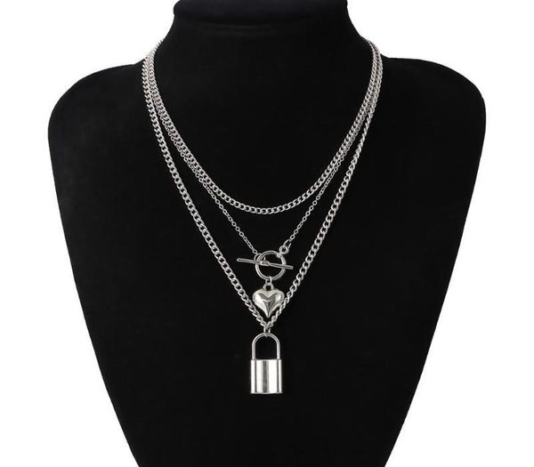 kmvexo multi layer punk hip hop lover heart lock pendant choker necklace steampunk chain padlock necklace collier couple11, Silver
kmvexo multi layer punk hip hop lover heart lock pendant choker necklace steampunk chain padlock necklace collier couple11, Silver
