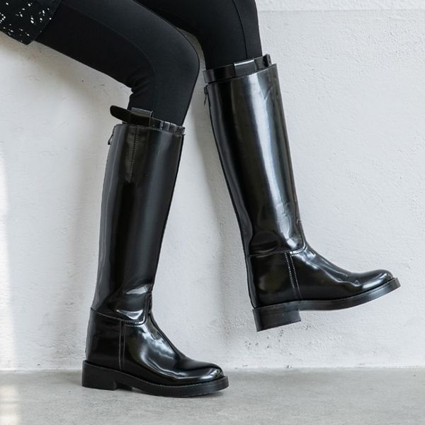 boots pxelena genuine leather combat army knee high low heels zip knight riding tactical long lady shoes 2021, Black
boots pxelena genuine leather combat army knee high low heels zip knight riding tactical long lady shoes 2021, Black