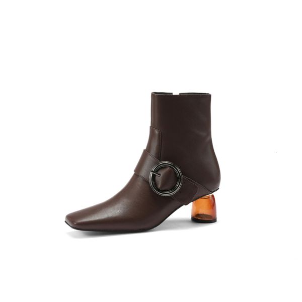 autumn genuine leather ankle boots women natural genuine leather block high heel short boots winter zip pointed toe shoes lady, Black
autumn genuine leather ankle boots women natural genuine leather block high heel short boots winter zip pointed toe shoes lady, Black