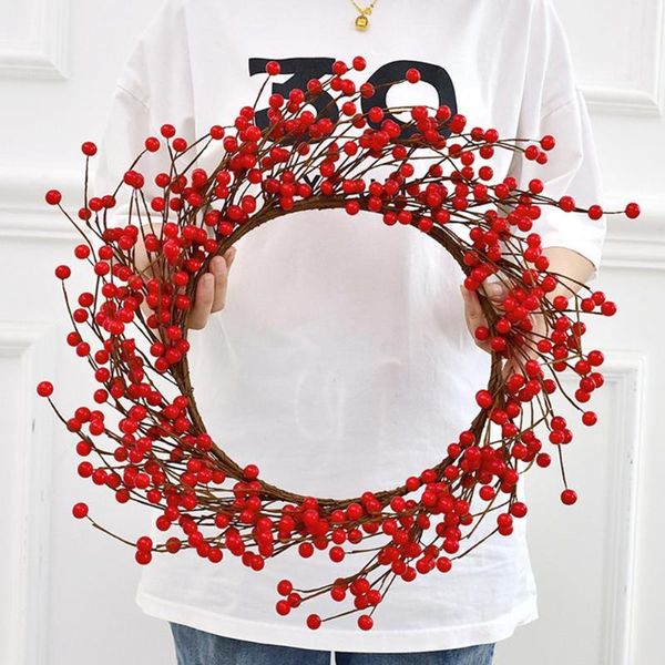 artificial garland wreath ornament faux fruit berry wreath christmas hanging pendent xmas decoration party supplies
artificial garland wreath ornament faux fruit berry wreath christmas hanging pendent xmas decoration party supplies