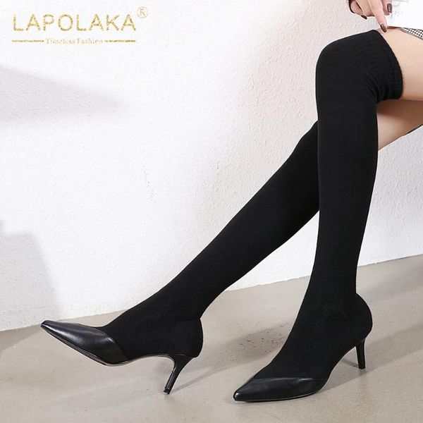 lapolaka new arrivals over-the-knee boots woman shoes thin heels stretch boot pointed toe elastic socks boots female, Black
lapolaka new arrivals over-the-knee boots woman shoes thin heels stretch boot pointed toe elastic socks boots female, Black