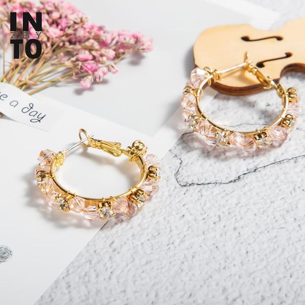 into crystal hoop earrings for women pink glass beads gold color loop earrings for girl round circle fashion jewelry, Golden;silver
into crystal hoop earrings for women pink glass beads gold color loop earrings for girl round circle fashion jewelry, Golden;silver