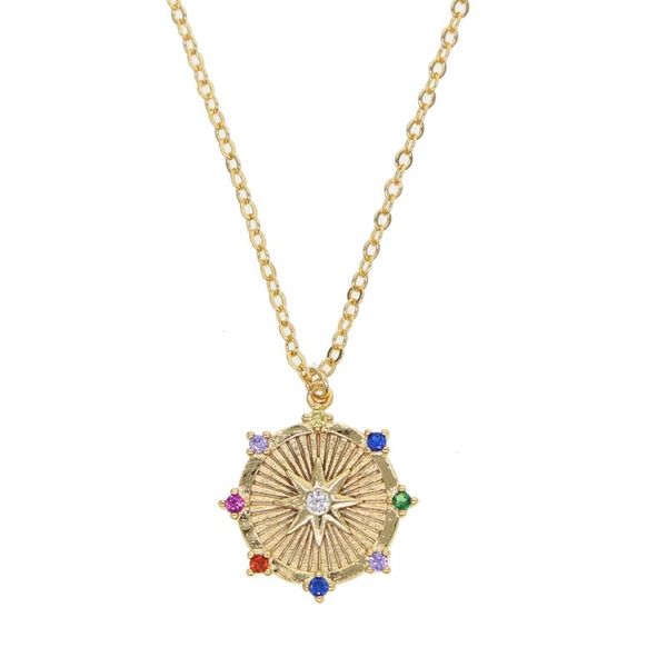 chains star signet necklace starburst round coin pendant fashion classic women jewelry collar paved colorful cz, Silver
chains star signet necklace starburst round coin pendant fashion classic women jewelry collar paved colorful cz, Silver