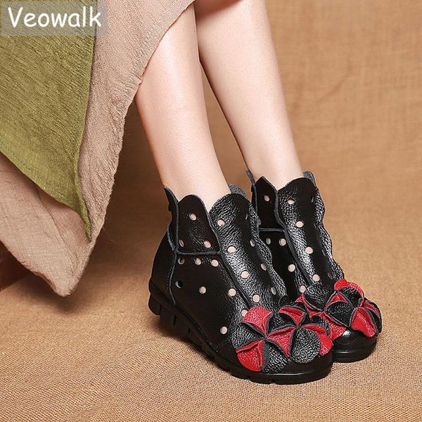veowalk new fashion women autumn and summer genuine leather boots handmade vintage flower platform ankle booties shoes woman, Black
veowalk new fashion women autumn and summer genuine leather boots handmade vintage flower platform ankle booties shoes woman, Black
