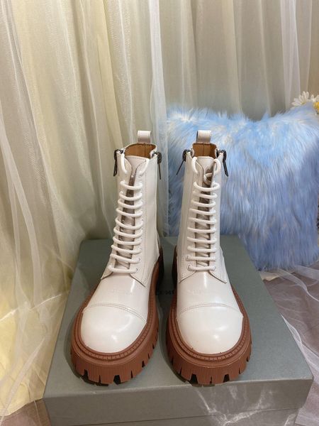 designer womens boots white brown zipper lace up thick bottom heel with box size 35-40, Black
designer womens boots white brown zipper lace up thick bottom heel with box size 35-40, Black