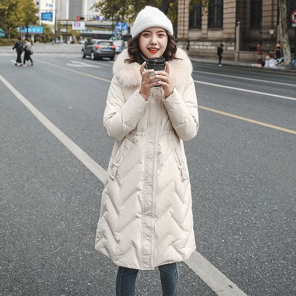 2020 new winter women korean loose real large fur collar coat lady white duck down jacket female warm thick mid-long parkas s136, Black
2020 new winter women korean loose real large fur collar coat lady white duck down jacket female warm thick mid-long parkas s136, Black