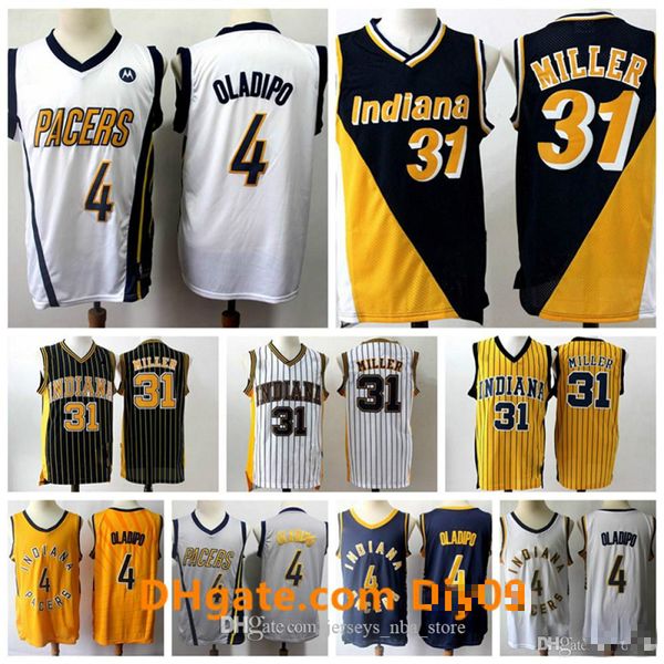 Mens Reggie Indiana Pacers Jersey 31 Miller Retro Golden Red 4 Victor Oladipo 13 George Reggie Miller Vintage Basketball Jerseys
Mens Reggie Indiana Pacers Jersey 31 Miller Retro Golden Red 4 Victor Oladipo 13 George Reggie Miller Vintage Basketball Jerseys