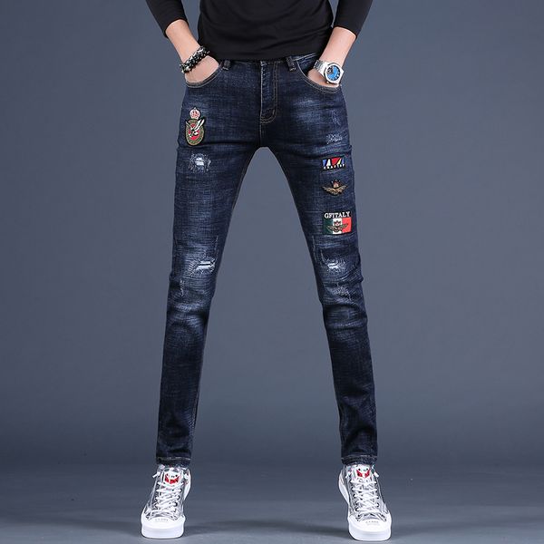men's jeans autumn embroidered ripped fashion men stretch blue jean man streetwear straight slim fit cotton denim pants
men's jeans autumn embroidered ripped fashion men stretch blue jean man streetwear straight slim fit cotton denim pants