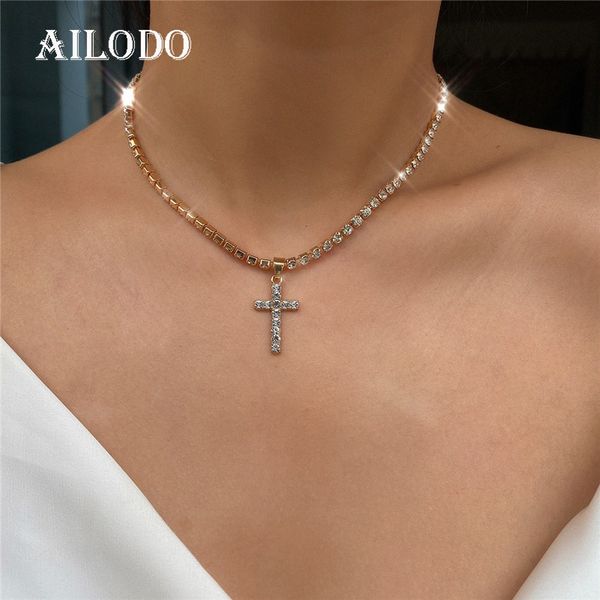 ailodo fashion cross necklace for women 2020 lucury full crystal cross pendant necklace collier femme bijoux girls gift 20jun89, Silver
ailodo fashion cross necklace for women 2020 lucury full crystal cross pendant necklace collier femme bijoux girls gift 20jun89, Silver