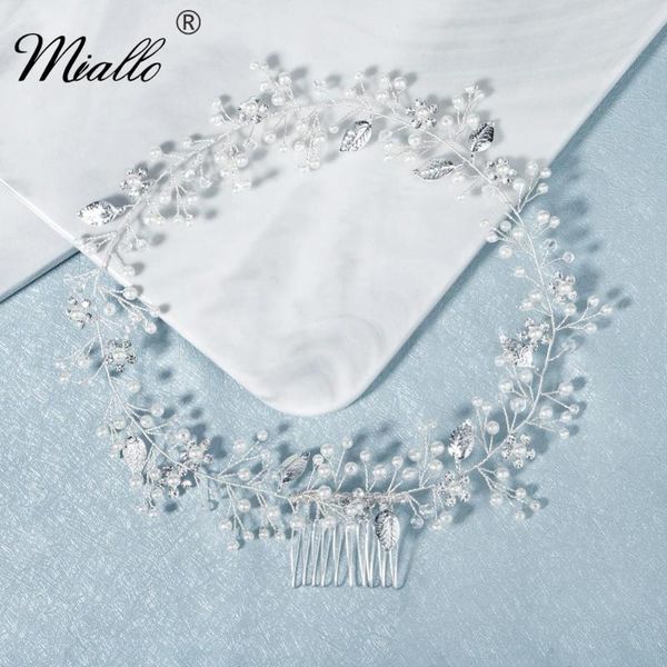 miallo fashion leaf pearl headband for women hair accessories wedding silver color bridal hair jewelry party headpiece gifts, Golden;silver
miallo fashion leaf pearl headband for women hair accessories wedding silver color bridal hair jewelry party headpiece gifts, Golden;silver