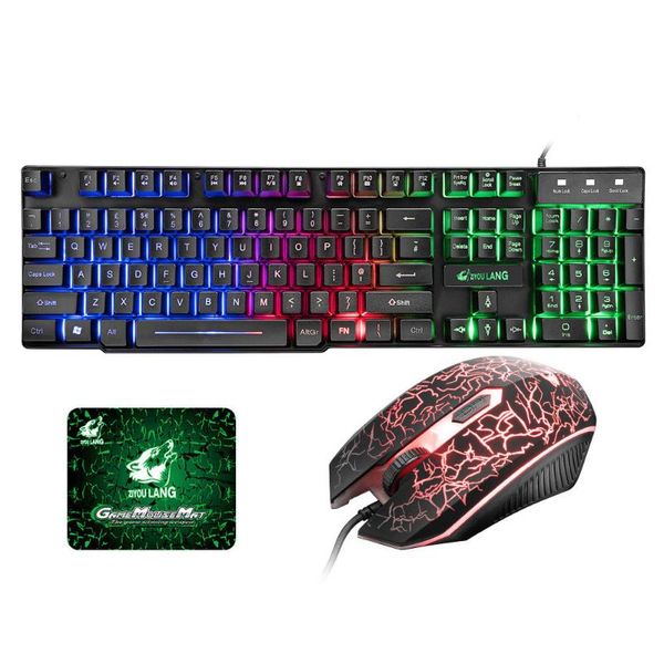 t9 rainbow backlight usb gaming english keyboard mouse set with mouse pad ergonomic game teclado for office 1600dpi mice
t9 rainbow backlight usb gaming english keyboard mouse set with mouse pad ergonomic game teclado for office 1600dpi mice