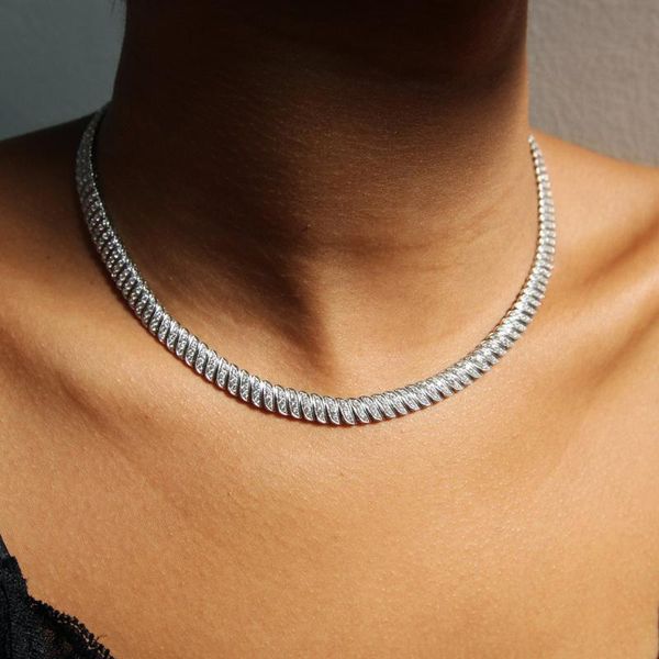 iced out bling women jewelry white pink gold color 5a cubic zirconia cz snake chain choker necklace, Golden;silver
iced out bling women jewelry white pink gold color 5a cubic zirconia cz snake chain choker necklace, Golden;silver