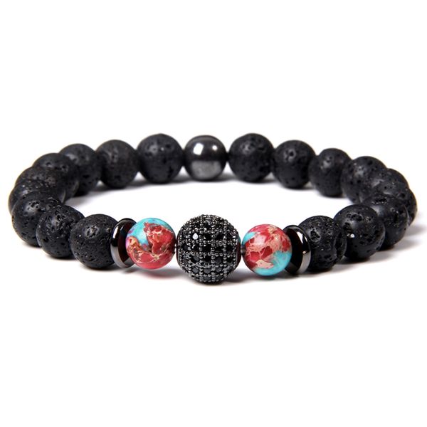 trendy men black lava volcanic stone bracelet black micro pave zircon ball charm bracelet yoga jewelry for women men gifts
trendy men black lava volcanic stone bracelet black micro pave zircon ball charm bracelet yoga jewelry for women men gifts