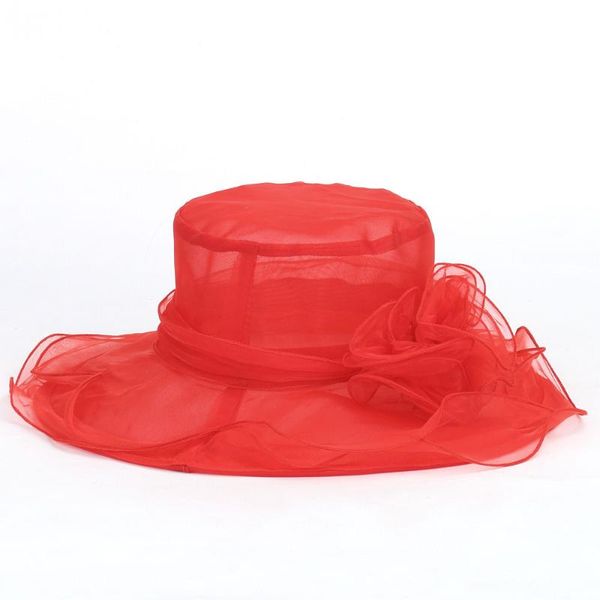 new elegant lady wide brim sun hat women wedding party cap, Blue;gray