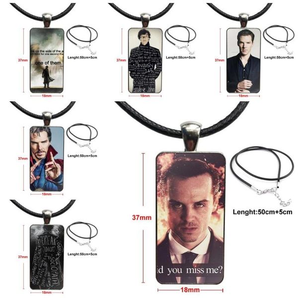 for sherlock benedict cumberbatch heros don't exist glass cabochon pendant necklace rectangle fashion necklace, Silver
for sherlock benedict cumberbatch heros don't exist glass cabochon pendant necklace rectangle fashion necklace, Silver