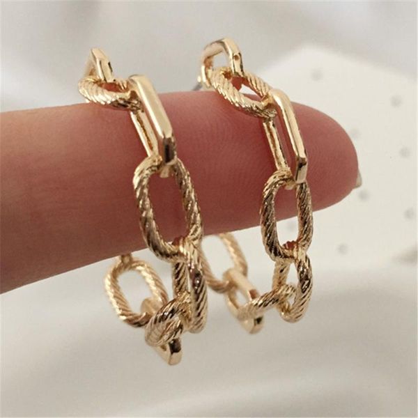 hoop & huggie design korean style gold color linked chain shape earrings 2 type for women vintage party fashion, Golden;silver
hoop & huggie design korean style gold color linked chain shape earrings 2 type for women vintage party fashion, Golden;silver