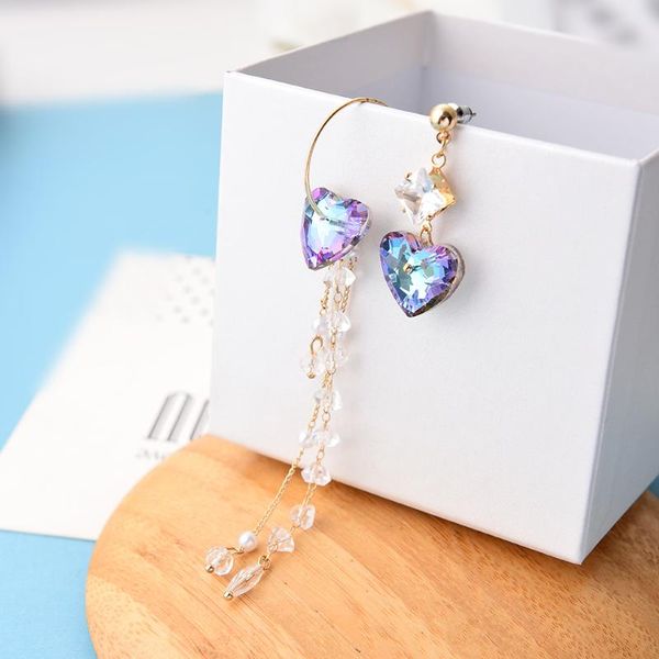 ztech korean asymmetric heart crystal long drop earrings for women elegant luxury temperament oorbellen jewelry gifts wholesale, Silver
ztech korean asymmetric heart crystal long drop earrings for women elegant luxury temperament oorbellen jewelry gifts wholesale, Silver