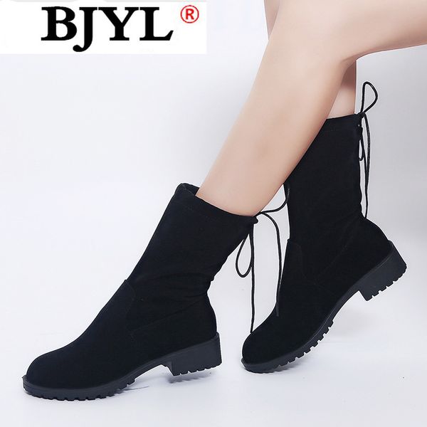 2020 new faux suede slim boots mid-calf women snow boots women's fashion autumn winter flat lace-up zapatos de mujer, Black
2020 new faux suede slim boots mid-calf women snow boots women's fashion autumn winter flat lace-up zapatos de mujer, Black