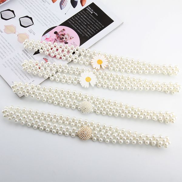 waist art brand new elastic women belt popular little daisy buckle pearl decoration dress thin girdle diamond young female belt, Black;brown
waist art brand new elastic women belt popular little daisy buckle pearl decoration dress thin girdle diamond young female belt, Black;brown