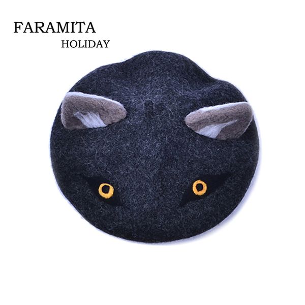 berets faramita holiday individuality werewolf gothic women girls boys french wolf handmade painter hats ears wool headwear, Blue;gray
berets faramita holiday individuality werewolf gothic women girls boys french wolf handmade painter hats ears wool headwear, Blue;gray