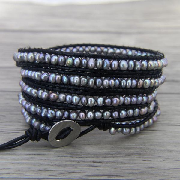 tennis boho pearl wrap bracelet grey freshwater leather yoga bead jewelry bohemian, Golden;silver
tennis boho pearl wrap bracelet grey freshwater leather yoga bead jewelry bohemian, Golden;silver