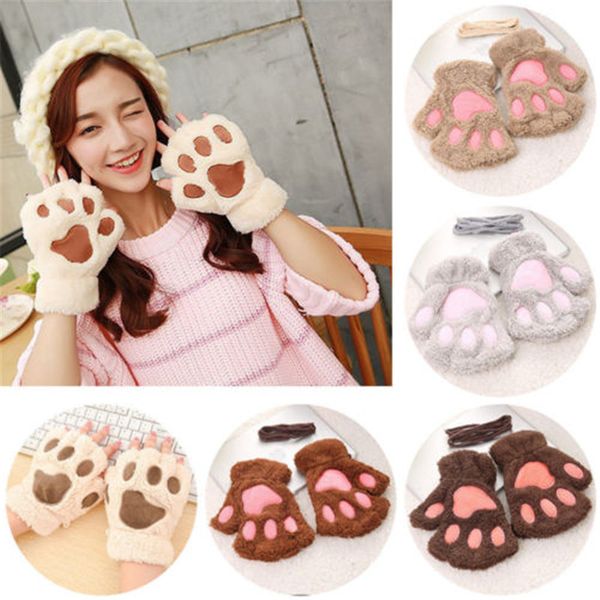 women cute cat claw plush gloves winter warm soft plush short fingerless fluffy bear cat gloves ladies half finger mittens, Blue;gray
women cute cat claw plush gloves winter warm soft plush short fingerless fluffy bear cat gloves ladies half finger mittens, Blue;gray