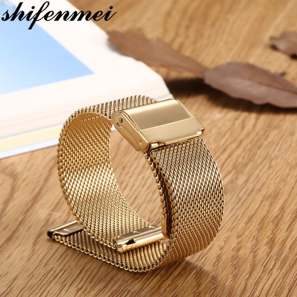 watch bands 22mm gold strap metal mesh stainless steel wristwatch band women men bracelet fashion, Black;brown
watch bands 22mm gold strap metal mesh stainless steel wristwatch band women men bracelet fashion, Black;brown