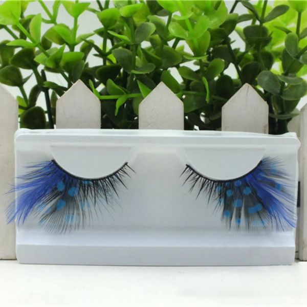 1 pair eyelashes blue point peacock prints volume feather eyelashes extension false eye lashes halloween makeup blue color
1 pair eyelashes blue point peacock prints volume feather eyelashes extension false eye lashes halloween makeup blue color