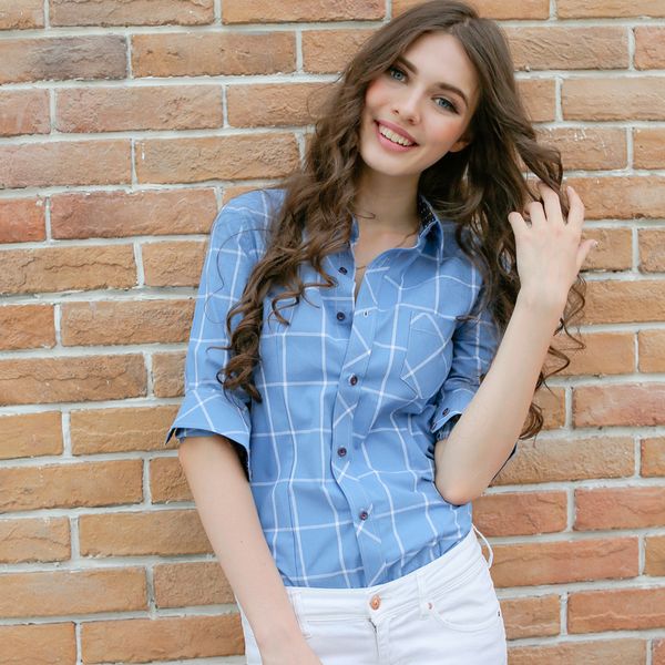 xs-3xl new women shirt spring 2020 autumn casual loose sanded plaid shirt girl outerwear cotton female ing, White
xs-3xl new women shirt spring 2020 autumn casual loose sanded plaid shirt girl outerwear cotton female ing, White