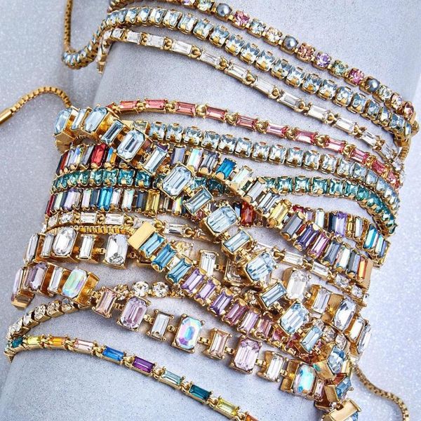 link, chain ba 2021 colorful rhinestone beads bracelet for women luxury crystal link wristlet wedding jewelry girl year gift party, Black
link, chain ba 2021 colorful rhinestone beads bracelet for women luxury crystal link wristlet wedding jewelry girl year gift party, Black
