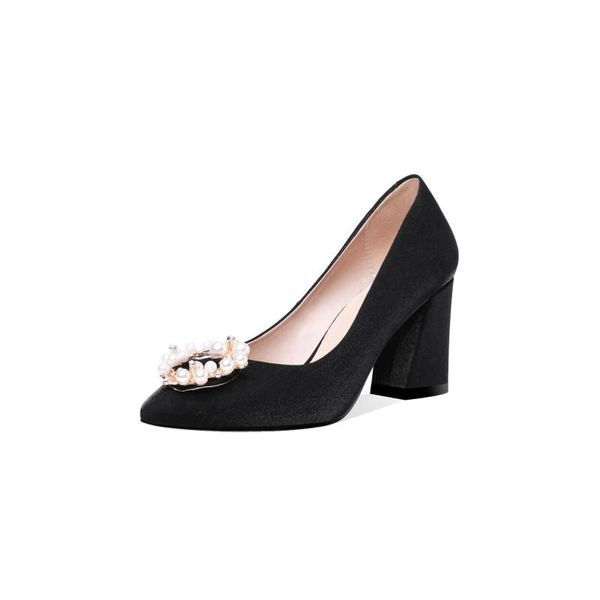 high fashion wedding shoe in the spring of 2020 the new mouth with thick with shallow single shoes 40-43, Black
high fashion wedding shoe in the spring of 2020 the new mouth with thick with shallow single shoes 40-43, Black