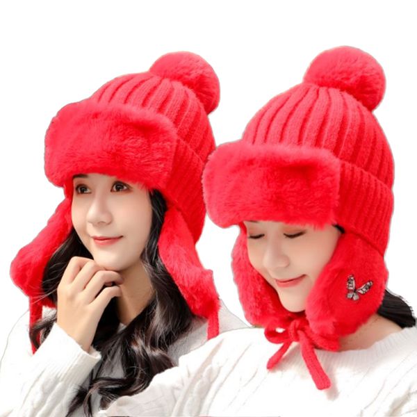 winter bomber hat russian hat female earflaps cap protect warm thicken bomber for women woolen ear protection bonnet cap, Blue;gray
winter bomber hat russian hat female earflaps cap protect warm thicken bomber for women woolen ear protection bonnet cap, Blue;gray