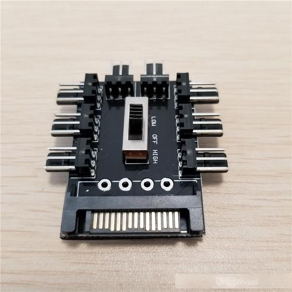 10pcs/lot sata 1 to 8 multi way splitter cooling fan hub 3pin 12v power socket pcb adapter 2 level speed controller for pc diy
10pcs/lot sata 1 to 8 multi way splitter cooling fan hub 3pin 12v power socket pcb adapter 2 level speed controller for pc diy