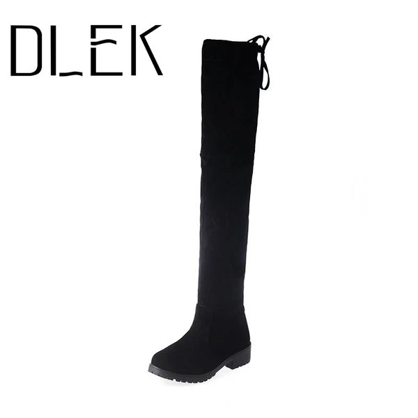over knee boots thigh-high boots women 2020 plush elastic back lace-up tall cylinder ladies long, Black
over knee boots thigh-high boots women 2020 plush elastic back lace-up tall cylinder ladies long, Black