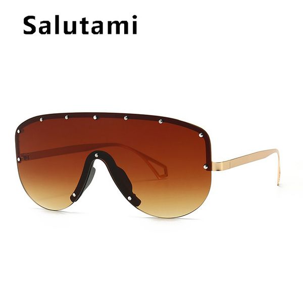 vintage oversized one piece rivet shield sunglasses for men new fashion brand black yellow sun glasses women half frame shades, White;black
vintage oversized one piece rivet shield sunglasses for men new fashion brand black yellow sun glasses women half frame shades, White;black