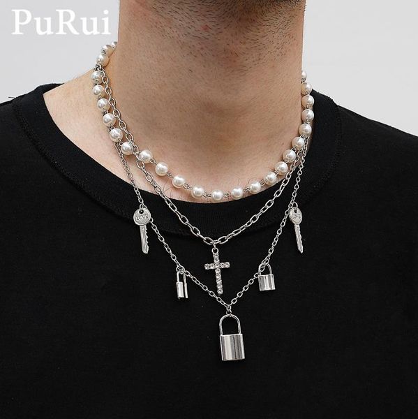 purui gothic crystal cross pedant necklace for women cool men 3pcs layered lock key choker necklace punk lovers sweet collar, Silver
purui gothic crystal cross pedant necklace for women cool men 3pcs layered lock key choker necklace punk lovers sweet collar, Silver