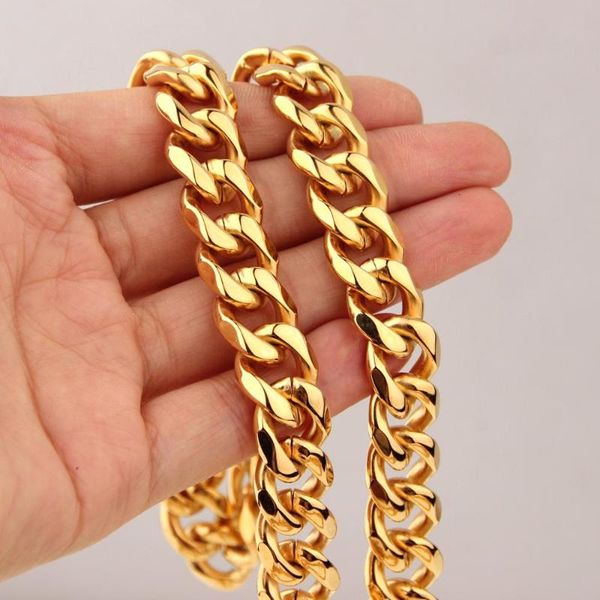 12mm wide hip hop men necklace chains fashion solid gold color filled curb cuban long necklace diy chain charm jewelry, Silver
12mm wide hip hop men necklace chains fashion solid gold color filled curb cuban long necklace diy chain charm jewelry, Silver