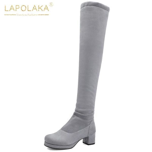 lapolaka 2020 fashion new thick heels concise shoes woman boots female slip on platform plus size 48 over the knee boots ladies, Black
lapolaka 2020 fashion new thick heels concise shoes woman boots female slip on platform plus size 48 over the knee boots ladies, Black