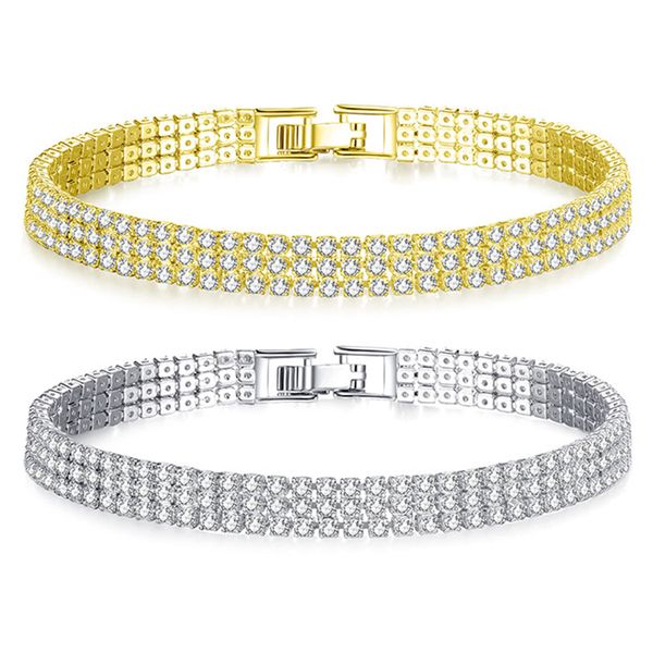 hiphop men bracelet silver/gold color iced out 1 2 3 row rhinestone bracelet chain bling clear crystal bangles femme 19cmjewelry, Black
hiphop men bracelet silver/gold color iced out 1 2 3 row rhinestone bracelet chain bling clear crystal bangles femme 19cmjewelry, Black