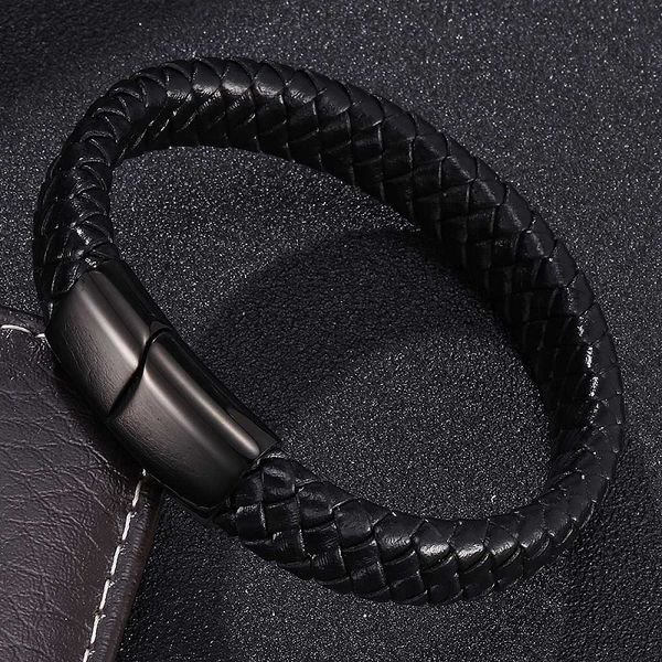 men fashion jewelry black braided leather bracelet stainless steel magnetic clasp weave bangles gifts pulsera hombre, Golden;silver
men fashion jewelry black braided leather bracelet stainless steel magnetic clasp weave bangles gifts pulsera hombre, Golden;silver