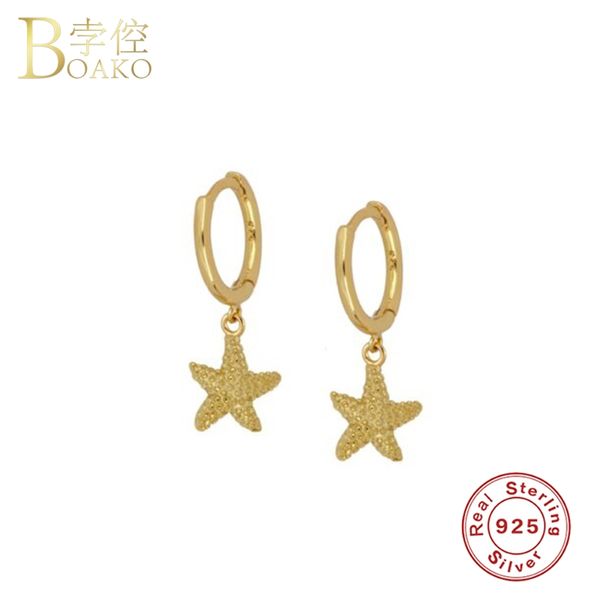 hoop & huggie boako 925 sterling silver starfish earring for woman korean earrings pendientes birthday anniversary jewelry accessories, Golden;silver
hoop & huggie boako 925 sterling silver starfish earring for woman korean earrings pendientes birthday anniversary jewelry accessories, Golden;silver