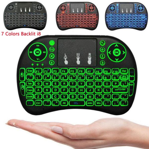 wiisdatek i8 mini keyboard 2.4ghz wireless keyboard 7 color backlit air mouse russian english spanish for android tv box mini pc
wiisdatek i8 mini keyboard 2.4ghz wireless keyboard 7 color backlit air mouse russian english spanish for android tv box mini pc
