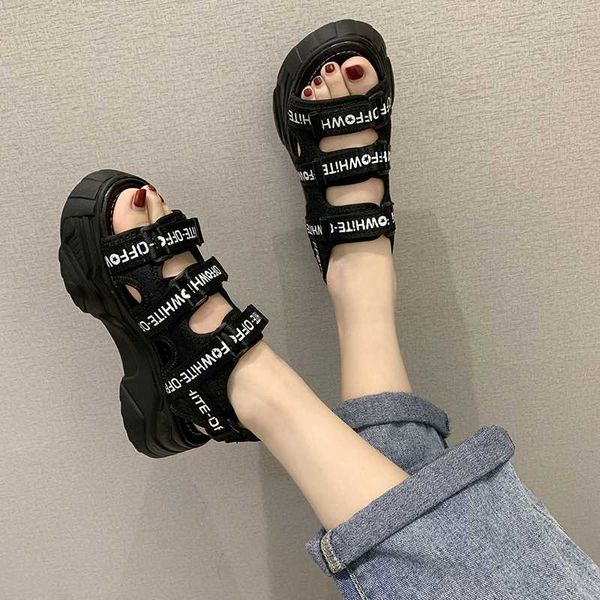 new ladies muffin bottom sandals comfortable breathable mesh shoes thick bottom non-slip wear-resistant female student sandals, Black
new ladies muffin bottom sandals comfortable breathable mesh shoes thick bottom non-slip wear-resistant female student sandals, Black