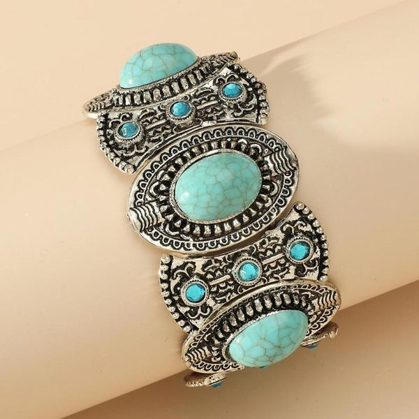 tennis retro pattern ancient oval big stone bangles for women bohemian statement stretch bracelet fashion jewelry gift, Golden;silver
tennis retro pattern ancient oval big stone bangles for women bohemian statement stretch bracelet fashion jewelry gift, Golden;silver