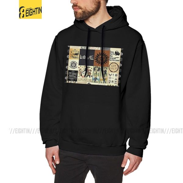 men supernatural seasons hoodies normal 100% cotton hooded sweatshirt vintage pullovers, Black
men supernatural seasons hoodies normal 100% cotton hooded sweatshirt vintage pullovers, Black